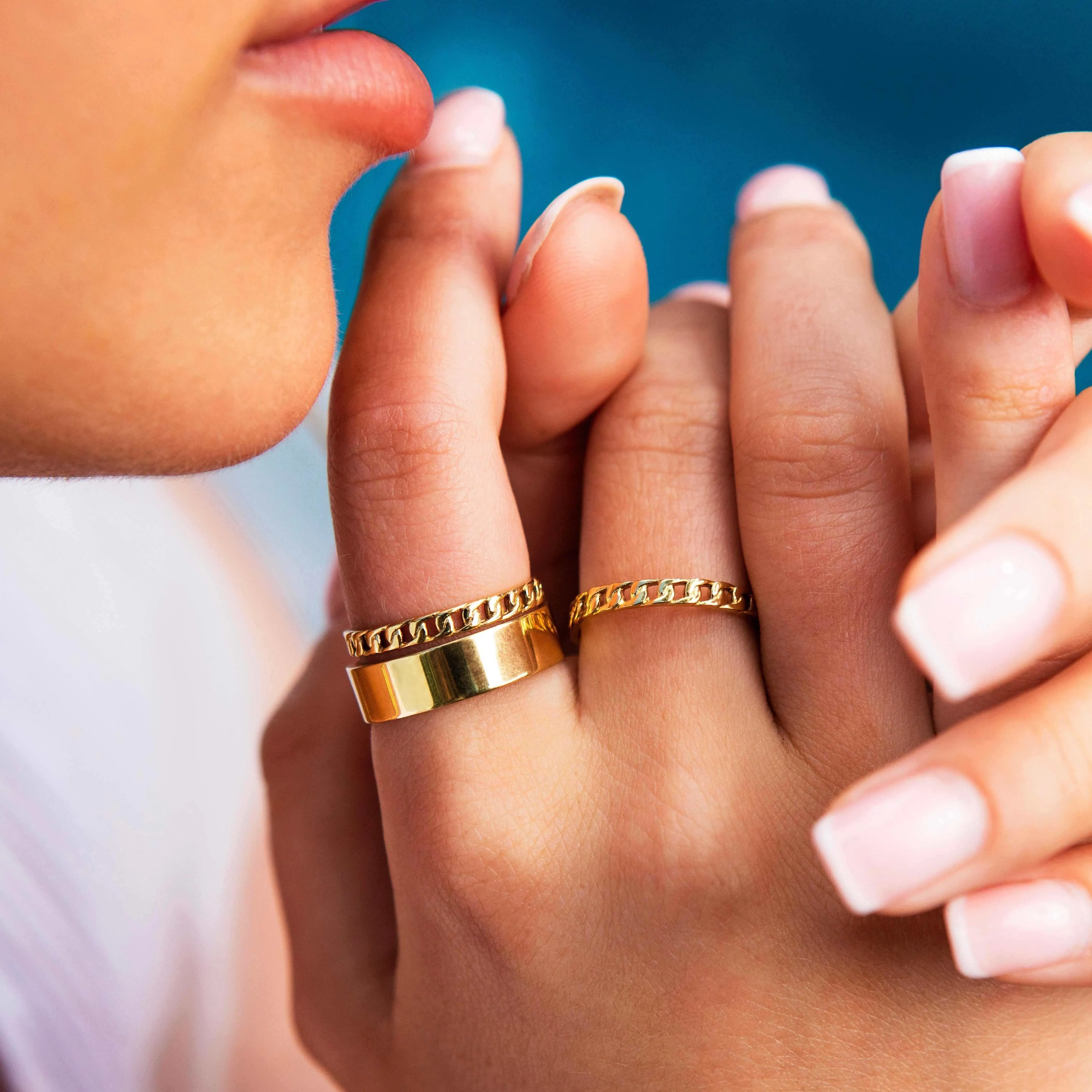 14k Solid Gold Flat Band Ring