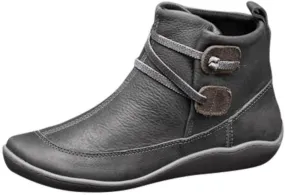 AMDBEL Ankle Boots for Women Cut Out Slip On Short Chunky Stacked Heel Perforated Side V Cut Western Booties Cutout Shoes