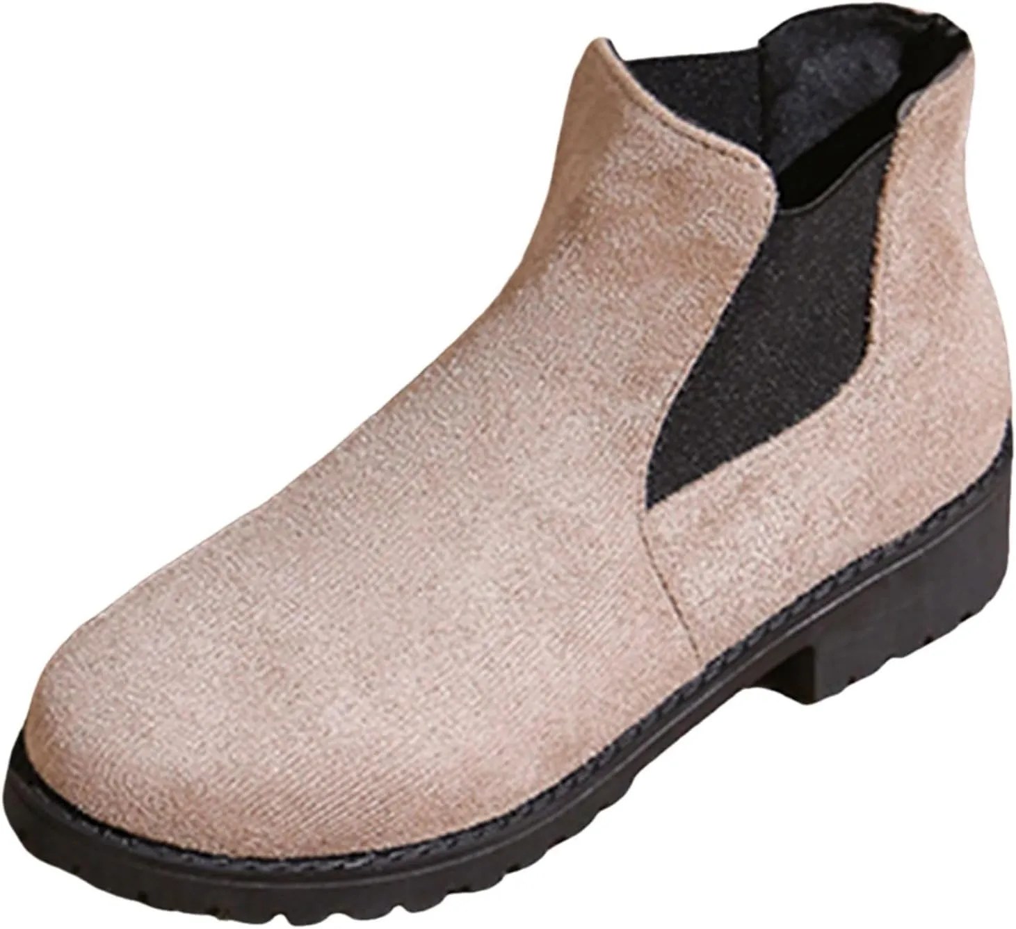 Ankle Boots for Women Women's Chelsea Ankle Boots Round Toe Platform Booties Chunky Block Low Heel Booties Short Boots