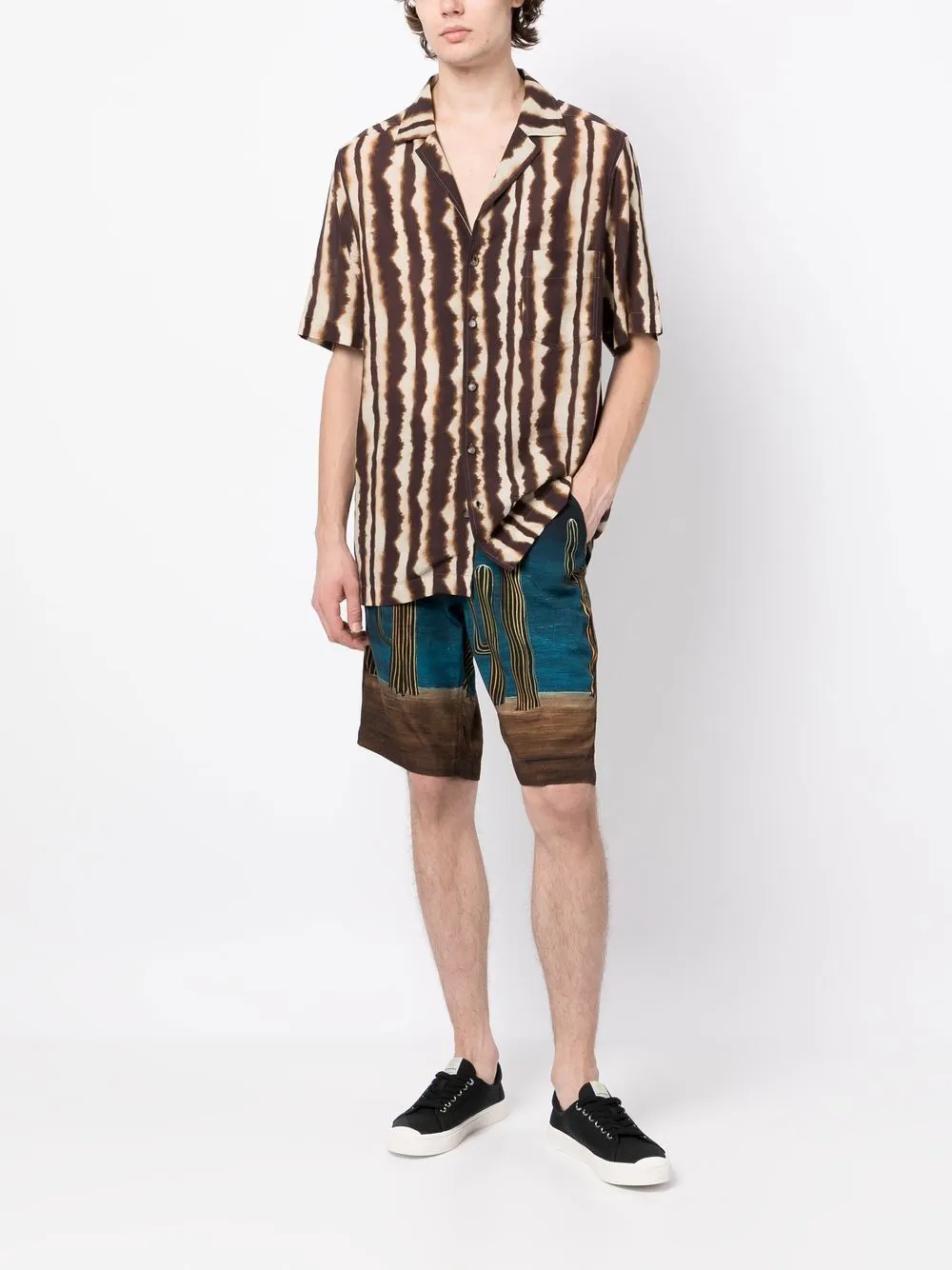 Cactus-Print Bermuda Shorts