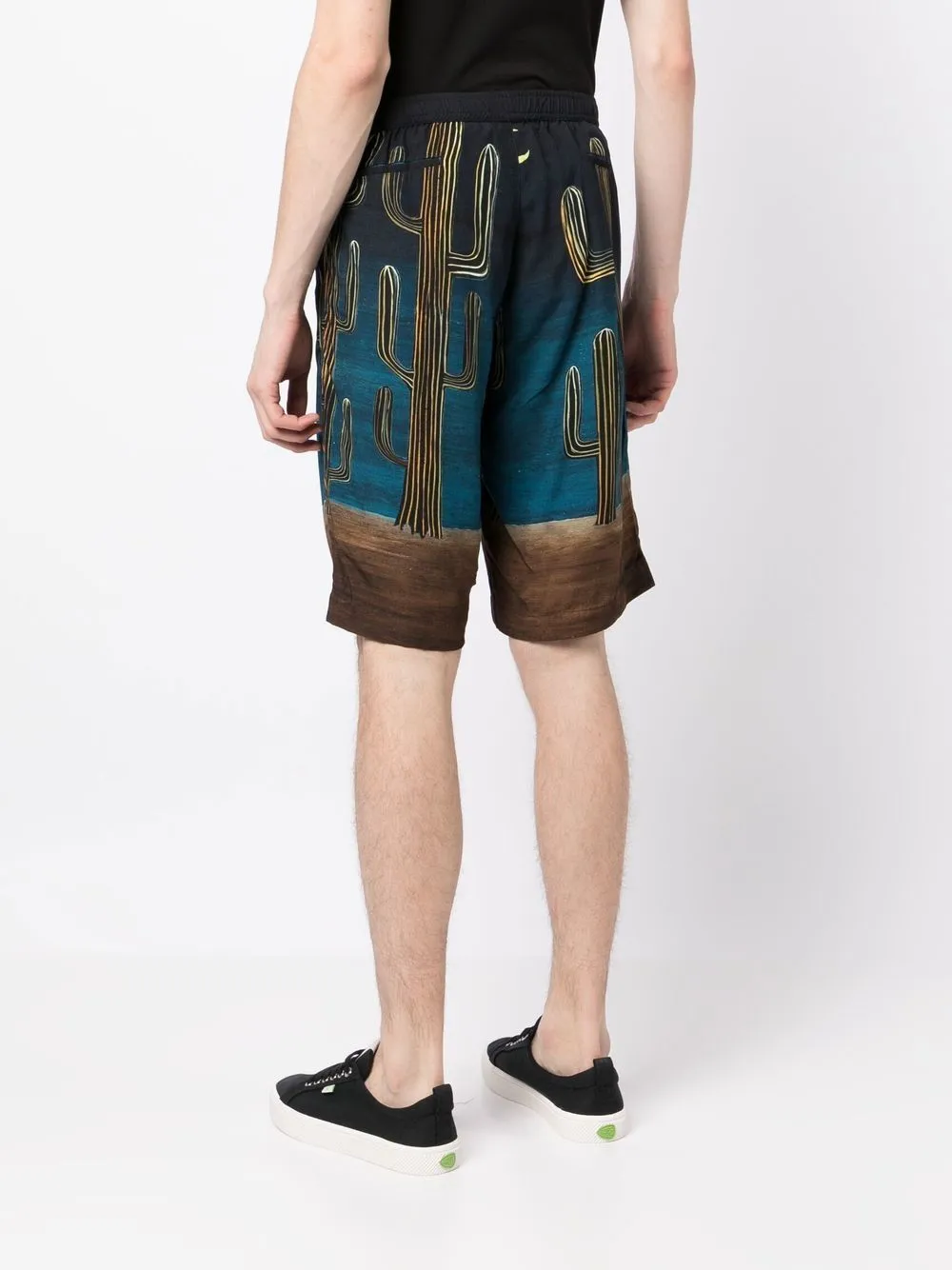 Cactus-Print Bermuda Shorts
