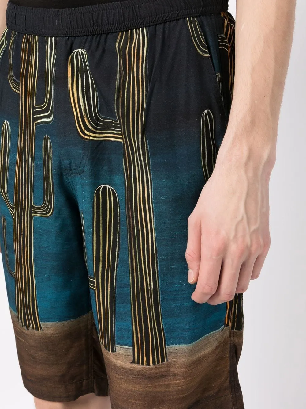 Cactus-Print Bermuda Shorts