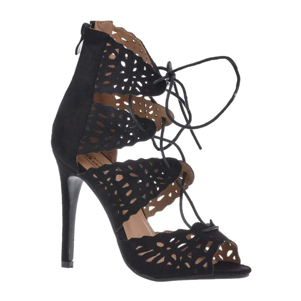 Cut Out Lace Up High Heel Ghillie Shoes