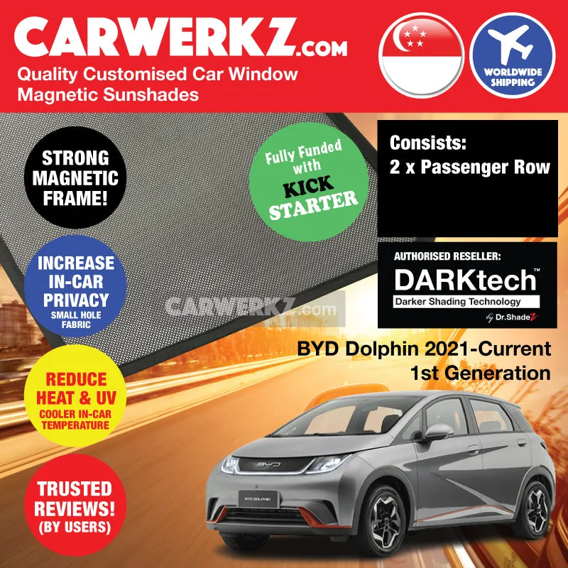 Dr Shadez DARKtech BYD Dolphin 2021-Current China Electric Hatchback Customised Window Magnetic Sunshades