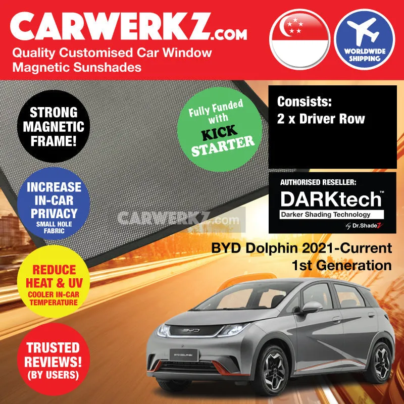 Dr Shadez DARKtech BYD Dolphin 2021-Current China Electric Hatchback Customised Window Magnetic Sunshades