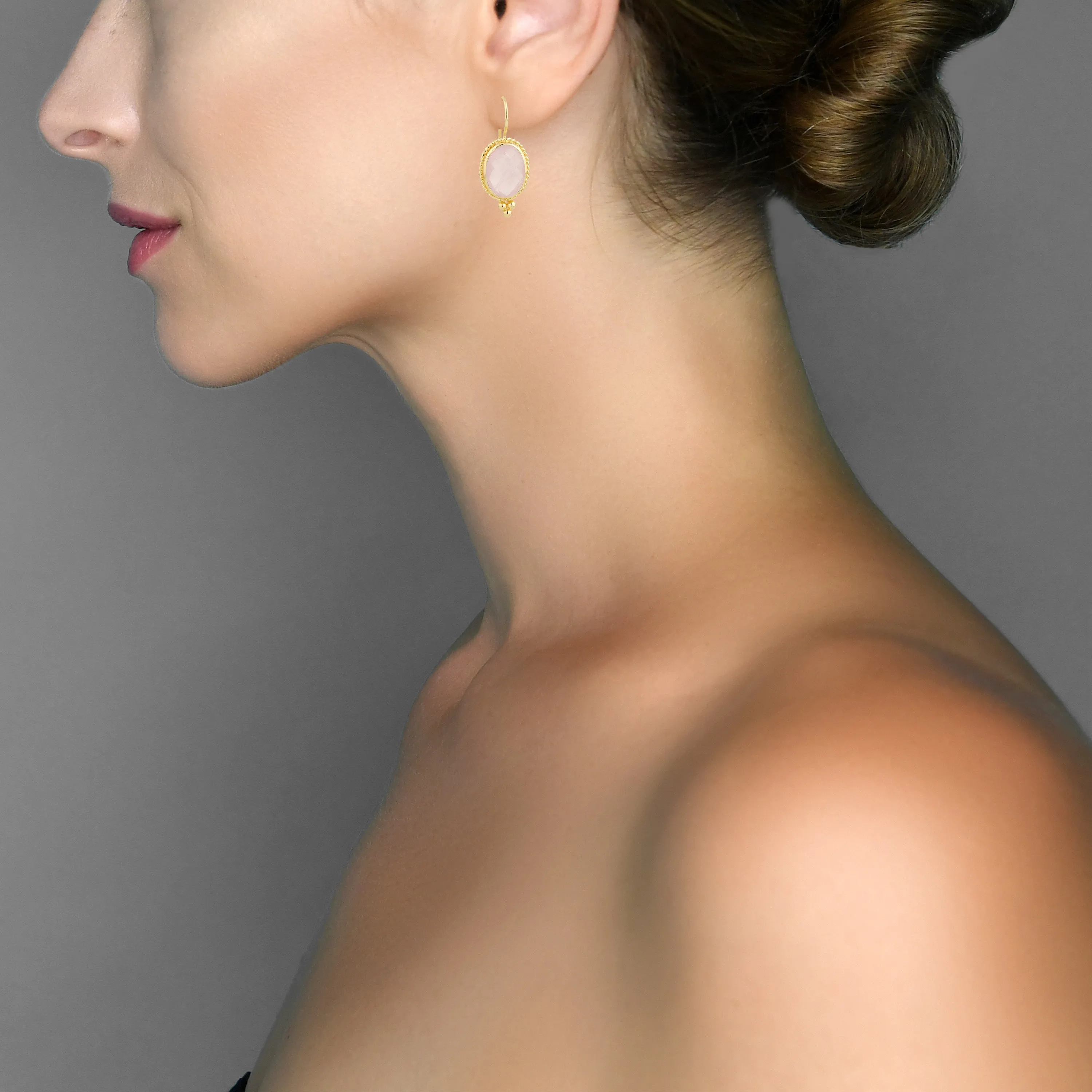 Rose Quartz Alia Earrings