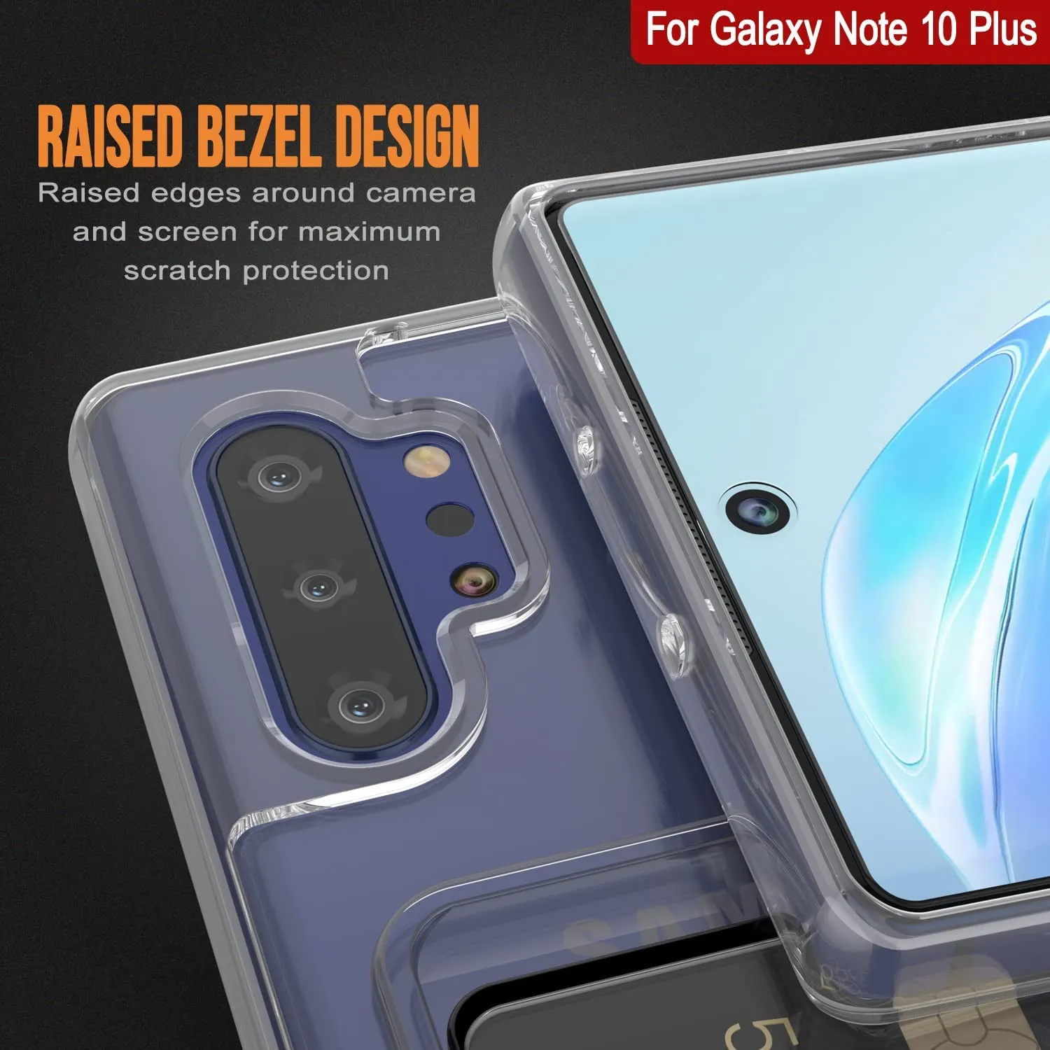 Galaxy Note 10 Plus Card Holder Case [Crystal CardSlot Series] [Slim Fit]
