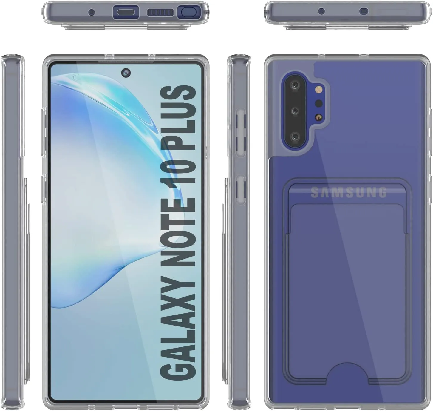 Galaxy Note 10 Plus Card Holder Case [Crystal CardSlot Series] [Slim Fit]