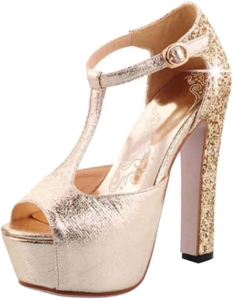 Gracemee Women Fashion Sandals Block High Heels
