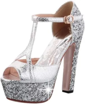 Gracemee Women Fashion Sandals Block High Heels