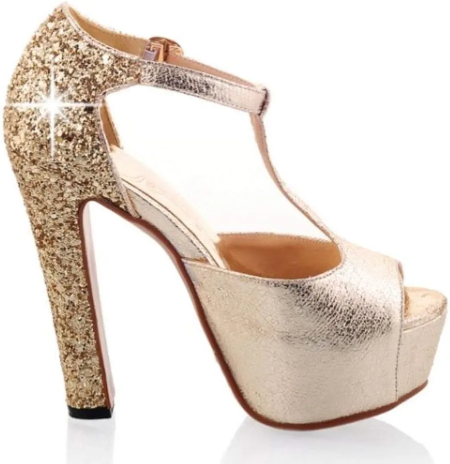 Gracemee Women Fashion Sandals Block High Heels