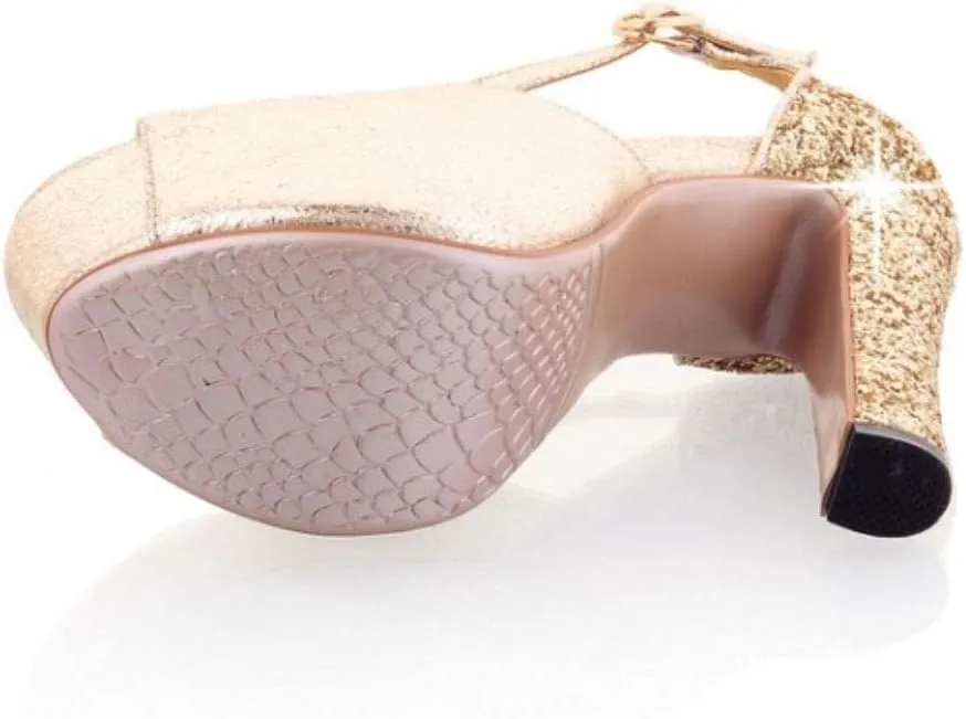 Gracemee Women Fashion Sandals Block High Heels