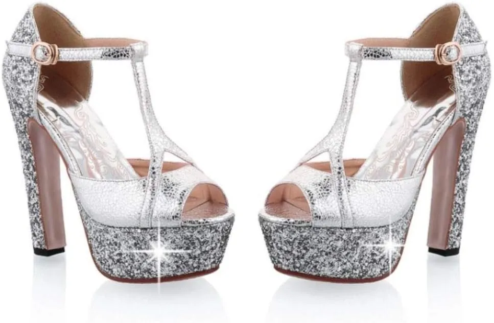 Gracemee Women Fashion Sandals Block High Heels