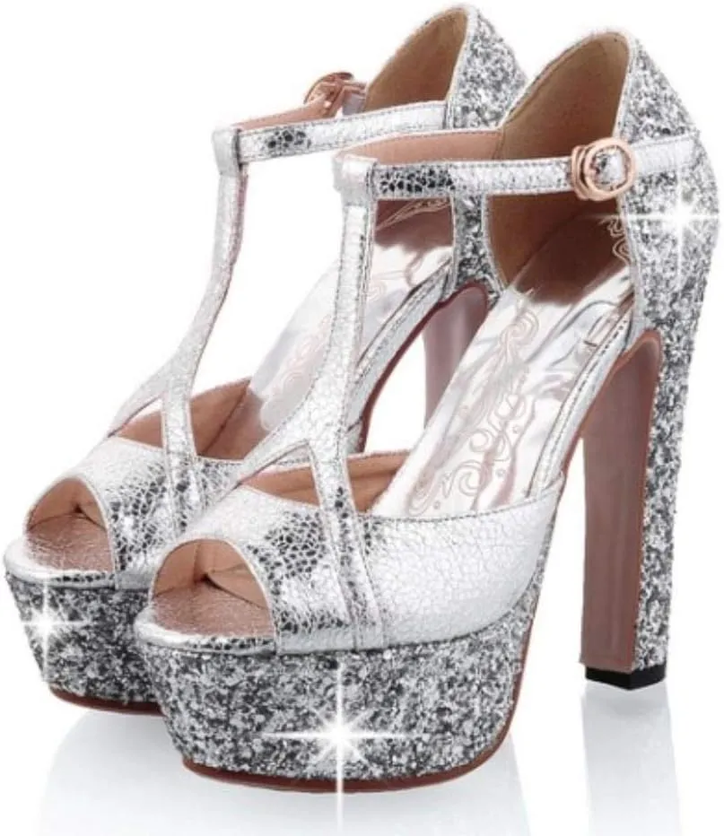 Gracemee Women Fashion Sandals Block High Heels