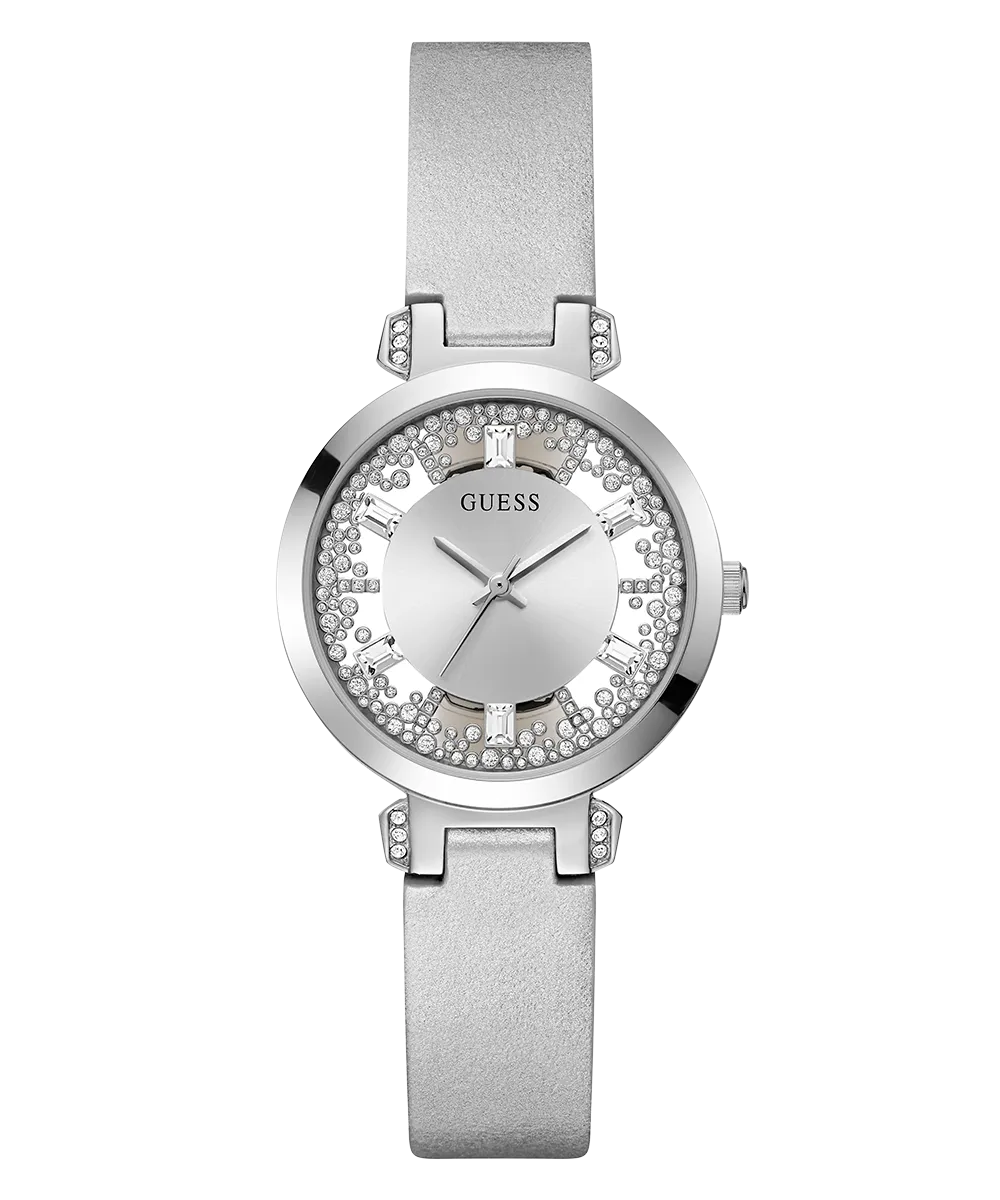 GUESS Ladies Silver Tone Analog Watch