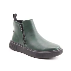 Heavenly Feet Senta Ladies Forest Vegan Side Zip Ankle Boots