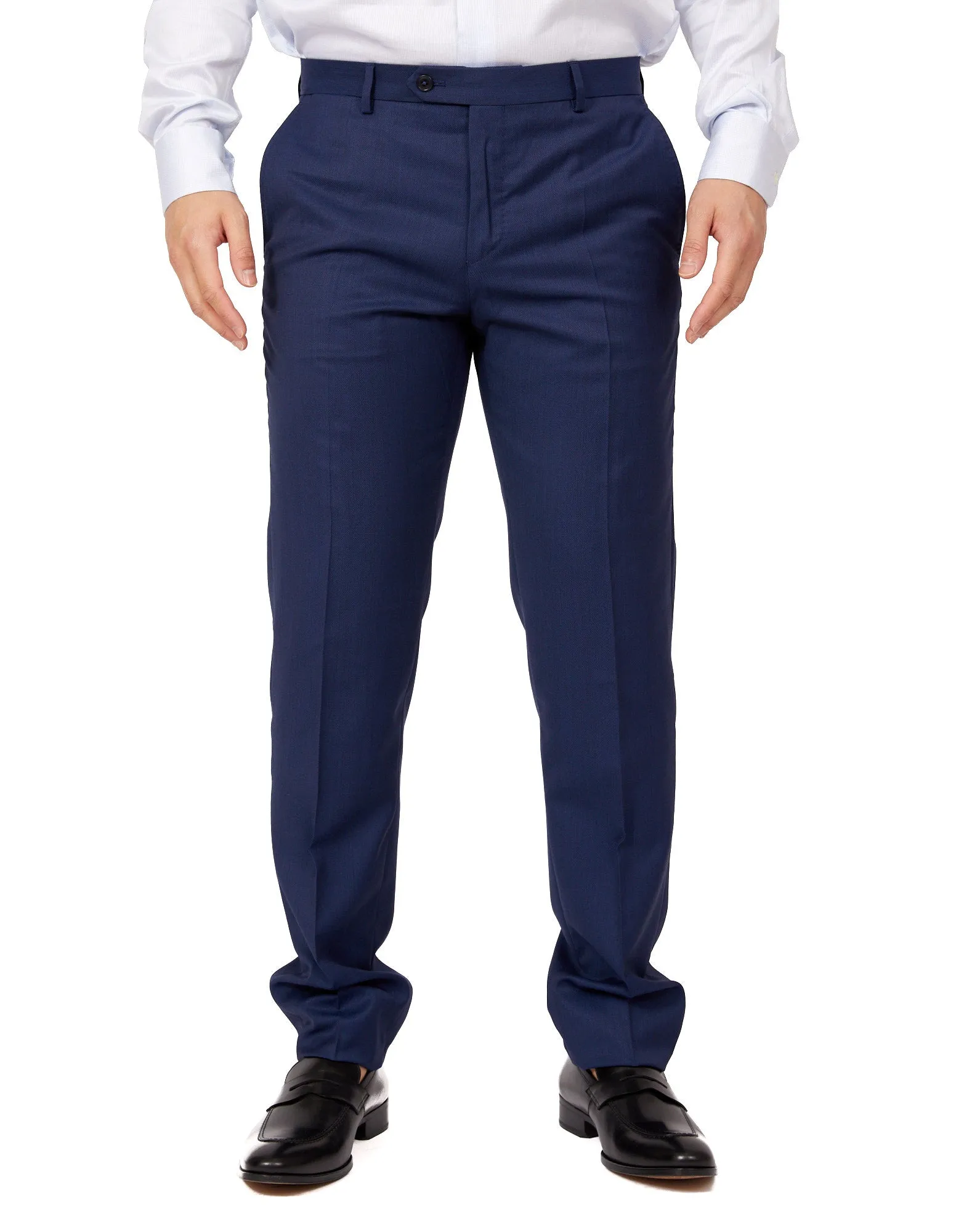 HENRY SARTORIAL Peak Lapel Micro Pattern Suit BLUE REG
