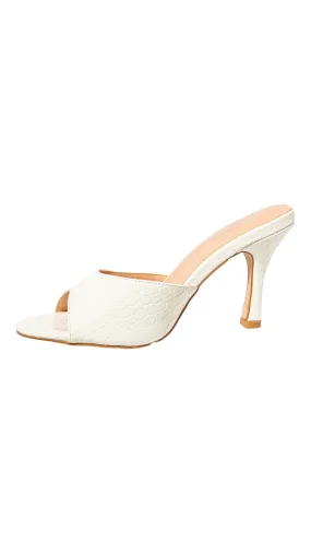 High heel sandals - White