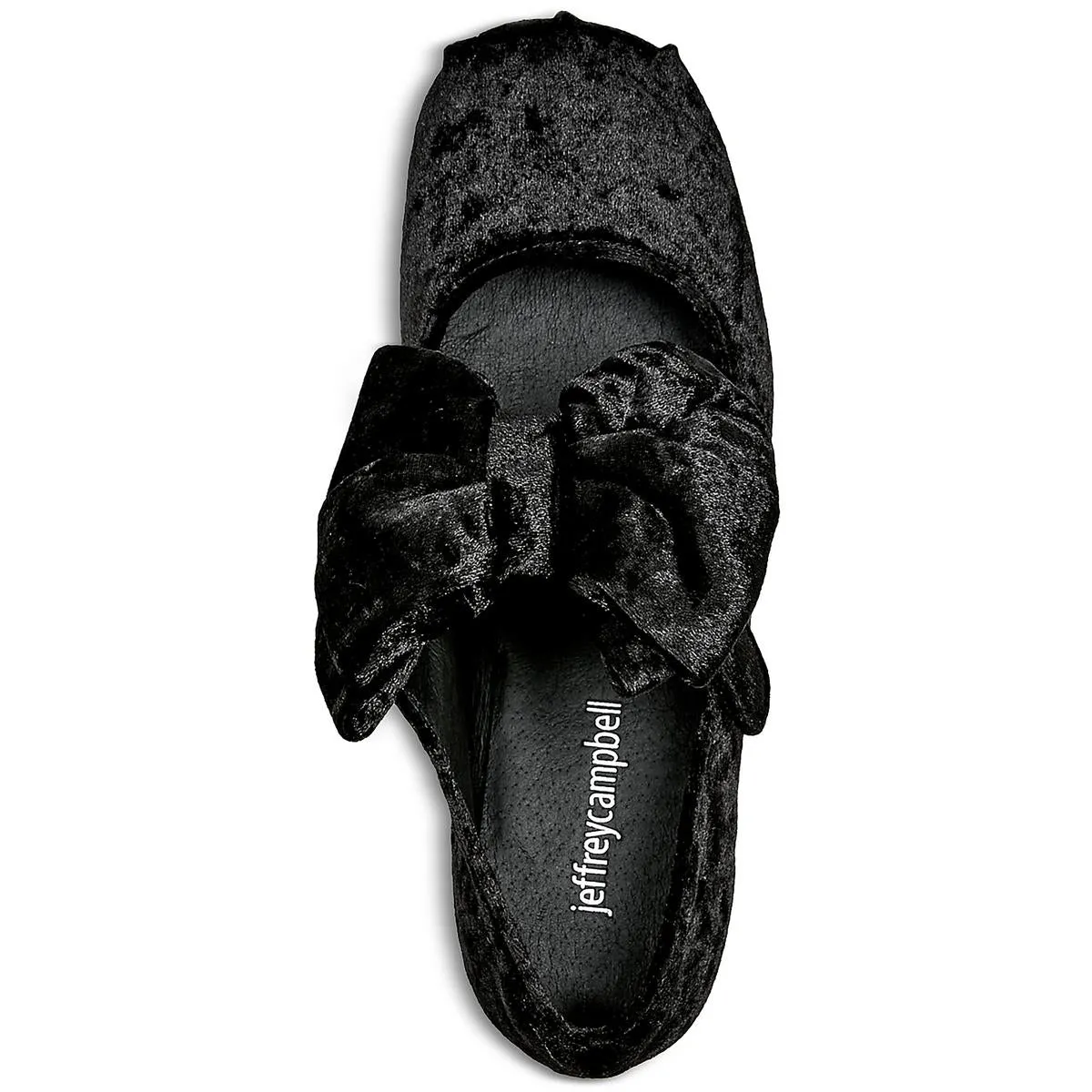JC Play by Jeffery Campbell Womens Velvet Adjustable Ballet Flats