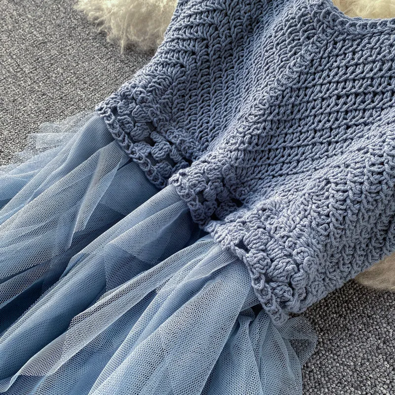 Knitted Patchwork Mesh Sexy