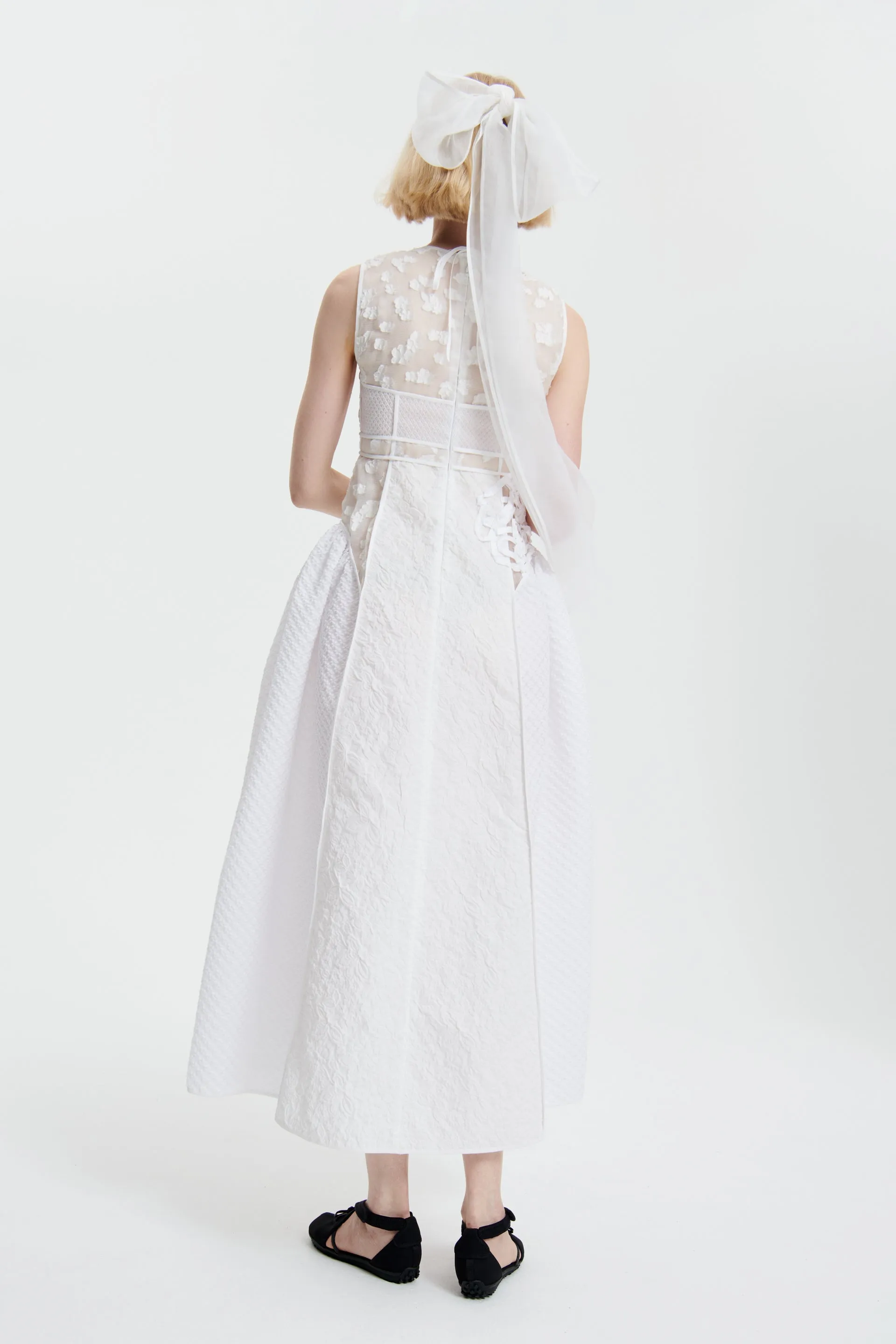 LIA | GOWN PLETHORA PATCHWORK WHITE/ECRU BRIDAL