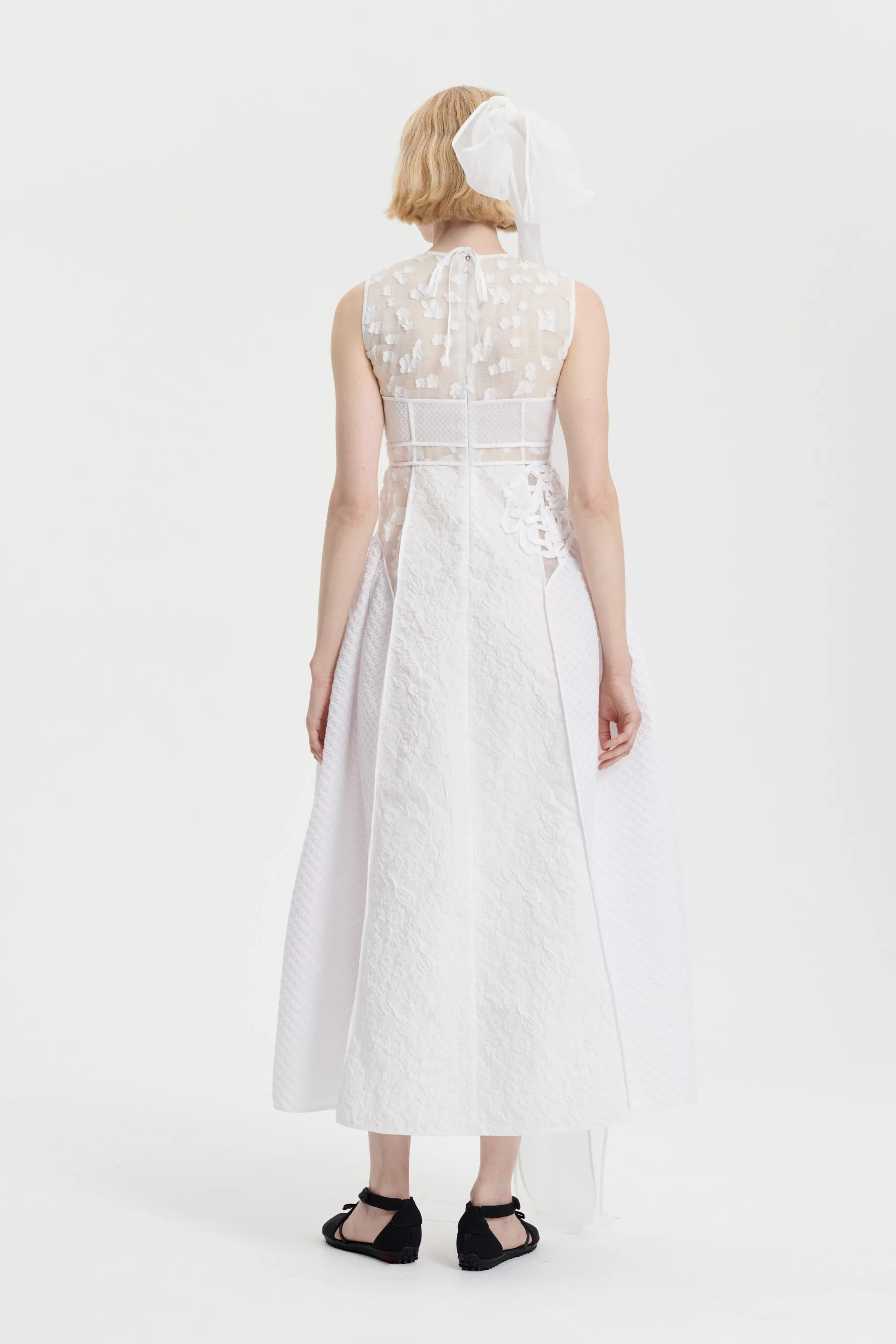 LIA | GOWN PLETHORA PATCHWORK WHITE/ECRU BRIDAL