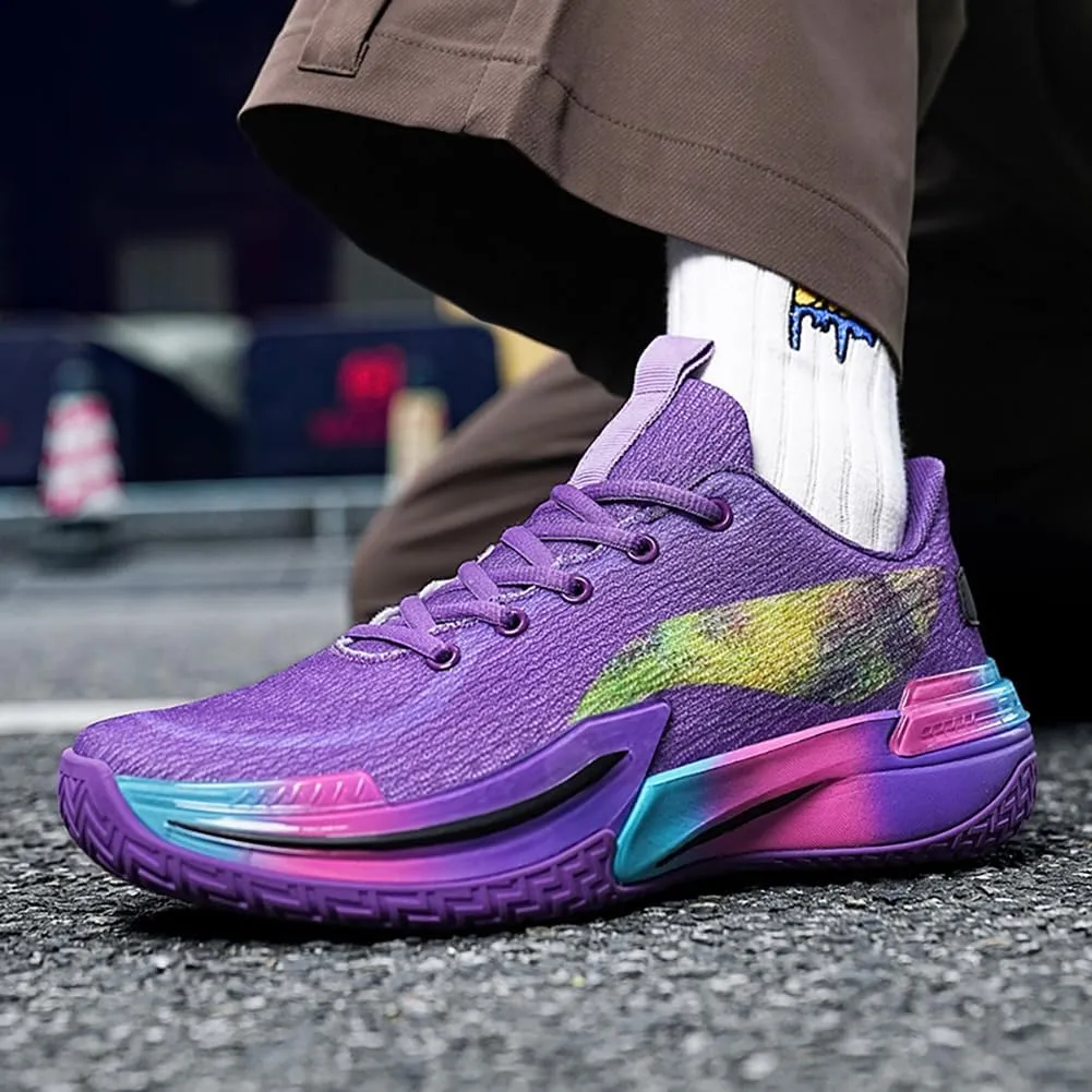 Men's Basketball Shoes, Fashionable Sneakers, Breathable and Non-Slip Shock-Resistant for Both Men and Women