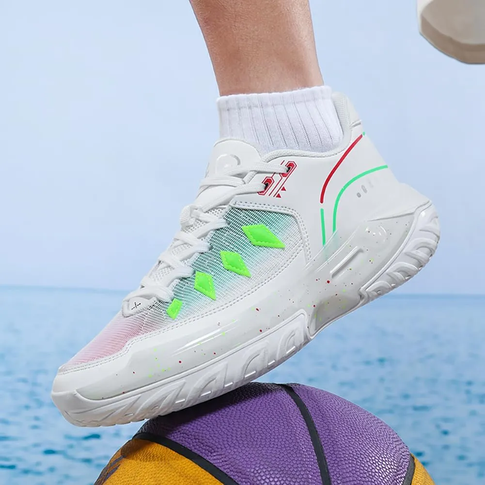 Men's Basketball Shoes, Fashionable Sneakers, Breathable and Non-Slip Shock-Resistant for Both Men and Women