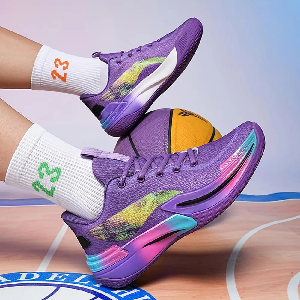 Men's Basketball Shoes, Fashionable Sneakers, Breathable and Non-Slip Shock-Resistant for Both Men and Women