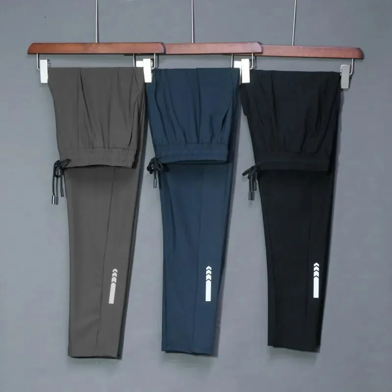 Mens Training Gym Fitness Trousers Elastic Men Running Sport Pants Jogging Sweatpants Casual Outdoor