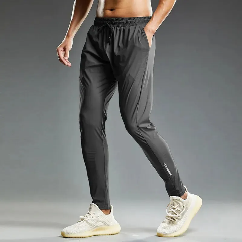 Mens Training Gym Fitness Trousers Elastic Men Running Sport Pants Jogging Sweatpants Casual Outdoor