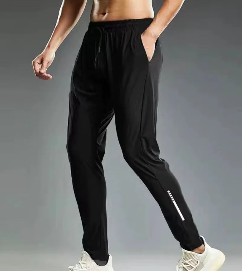 Mens Training Gym Fitness Trousers Elastic Men Running Sport Pants Jogging Sweatpants Casual Outdoor