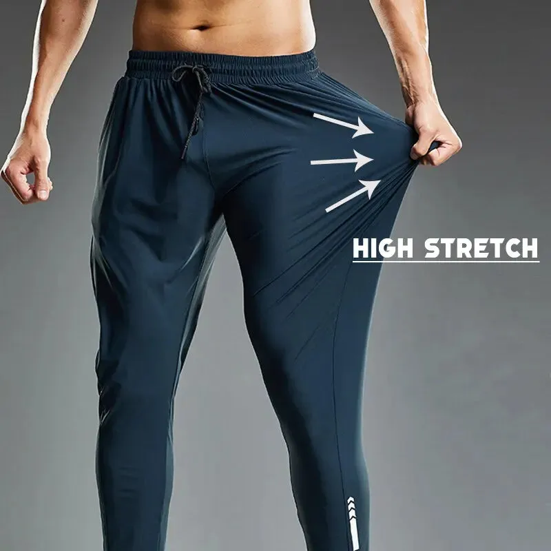 Mens Training Gym Fitness Trousers Elastic Men Running Sport Pants Jogging Sweatpants Casual Outdoor