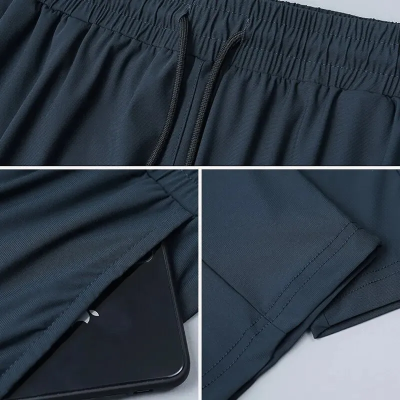 Mens Training Gym Fitness Trousers Elastic Men Running Sport Pants Jogging Sweatpants Casual Outdoor