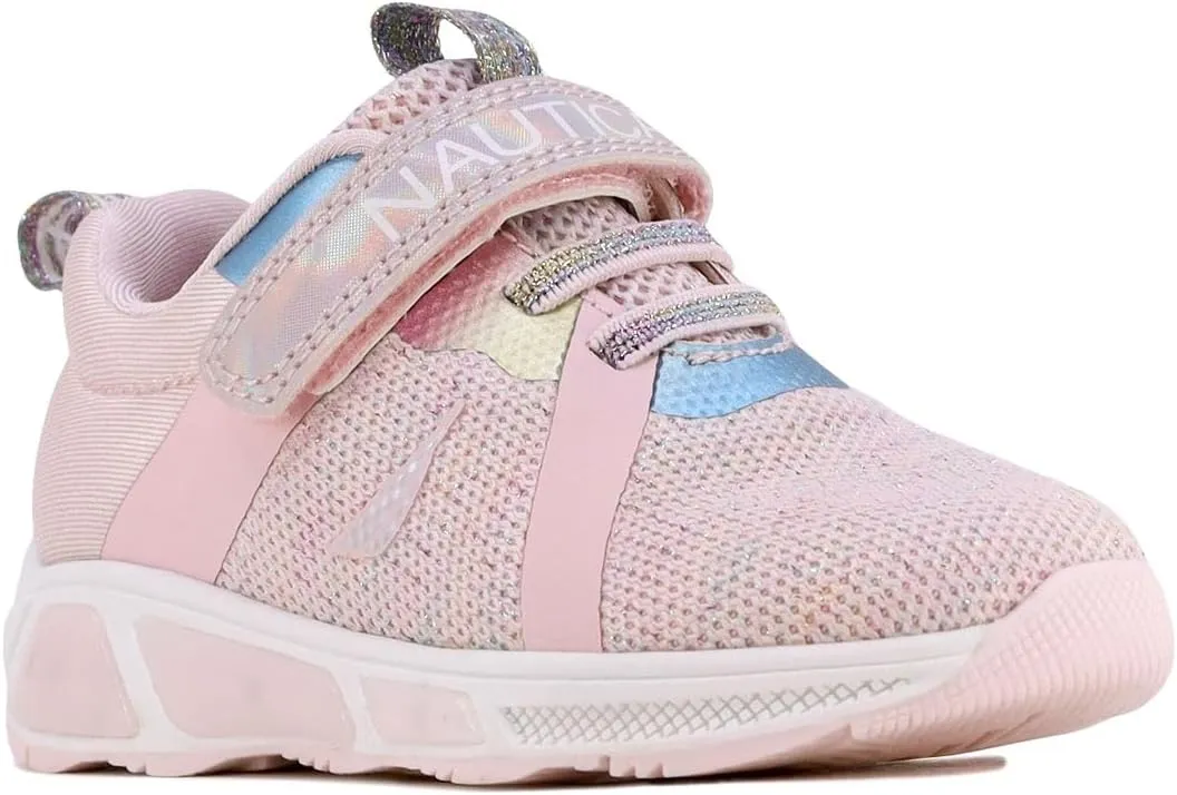 Nautica Kids' Light-Up Flashing Sneaker Athletic Running Shoes with Strap | Fashionable and Fun for Boys and Girls | Available in Toddler and Little Kid Sizes