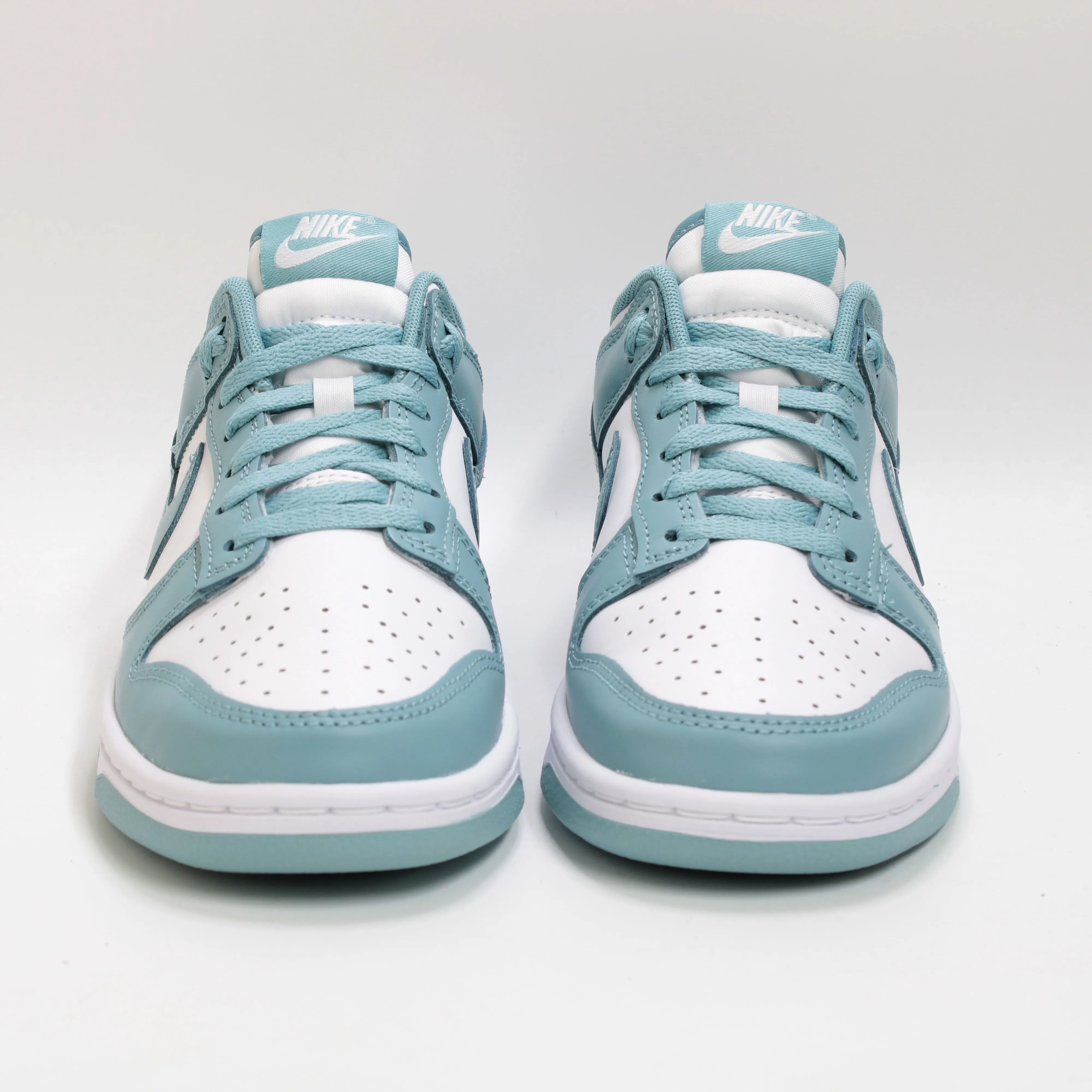 Nike Dunk Low Trainers White Denim Turquoise
