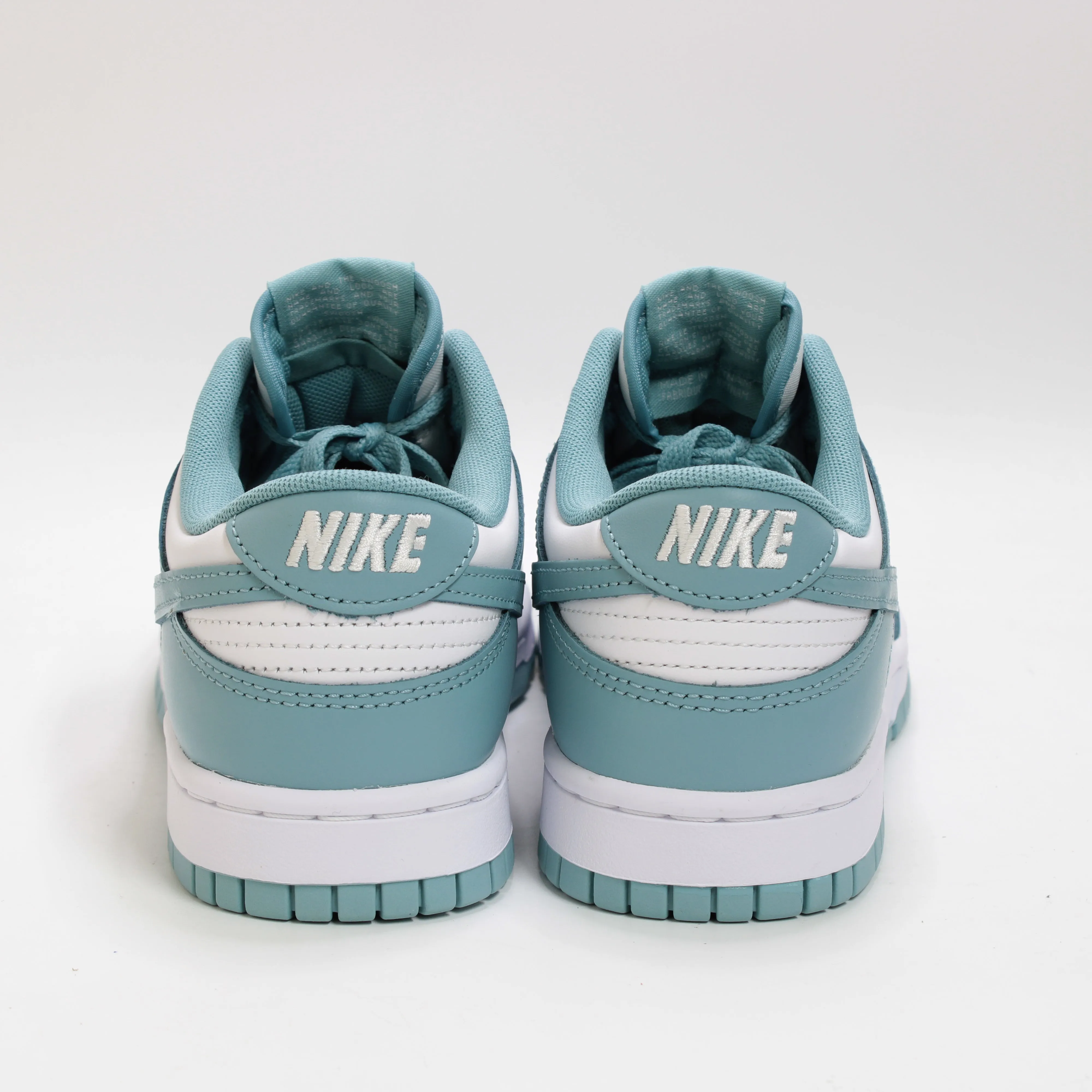 Nike Dunk Low Trainers White Denim Turquoise