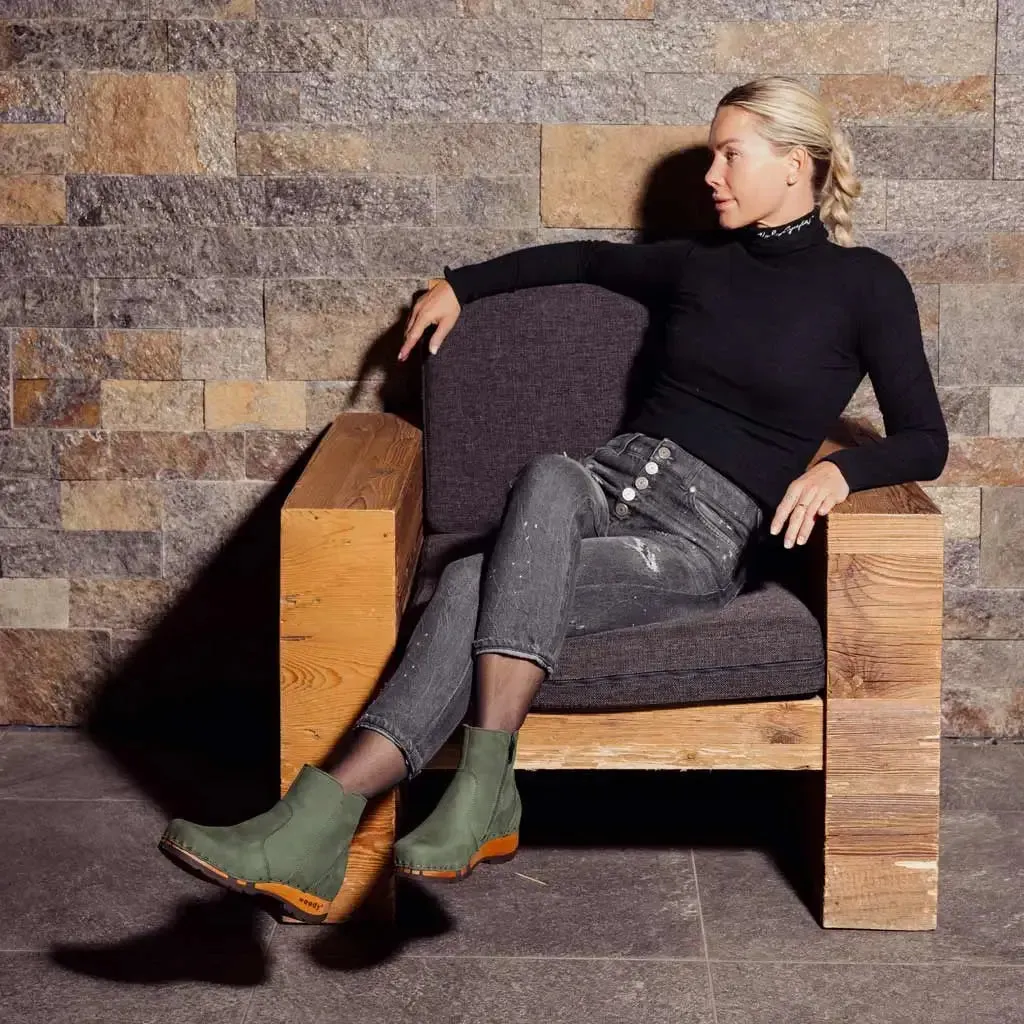 Olga Damen Clog Stiefelette woody®
