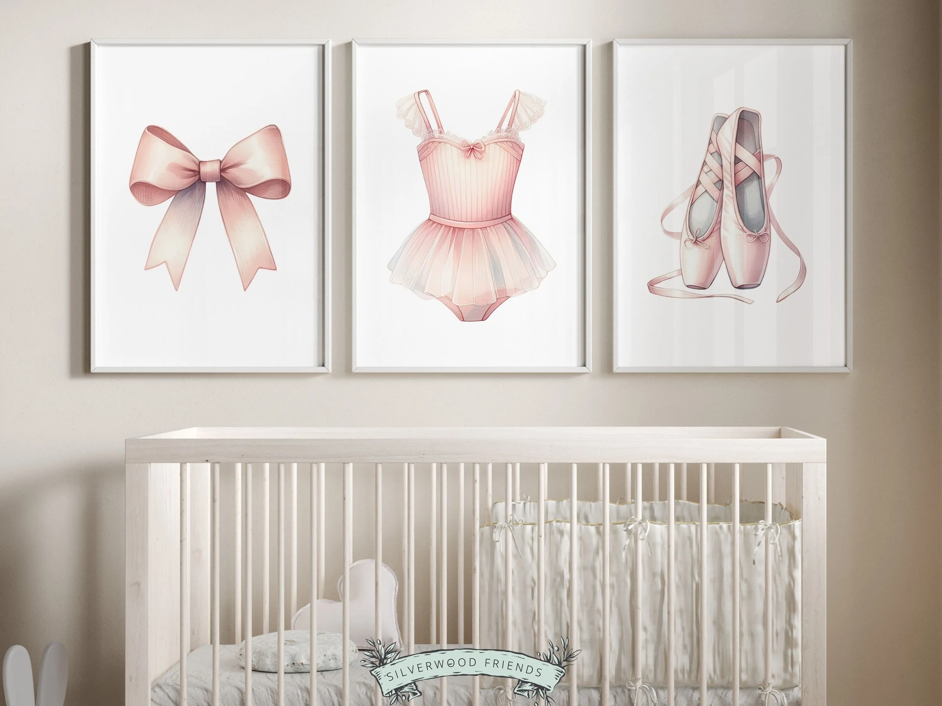 Pink Ballet Nursery Prints