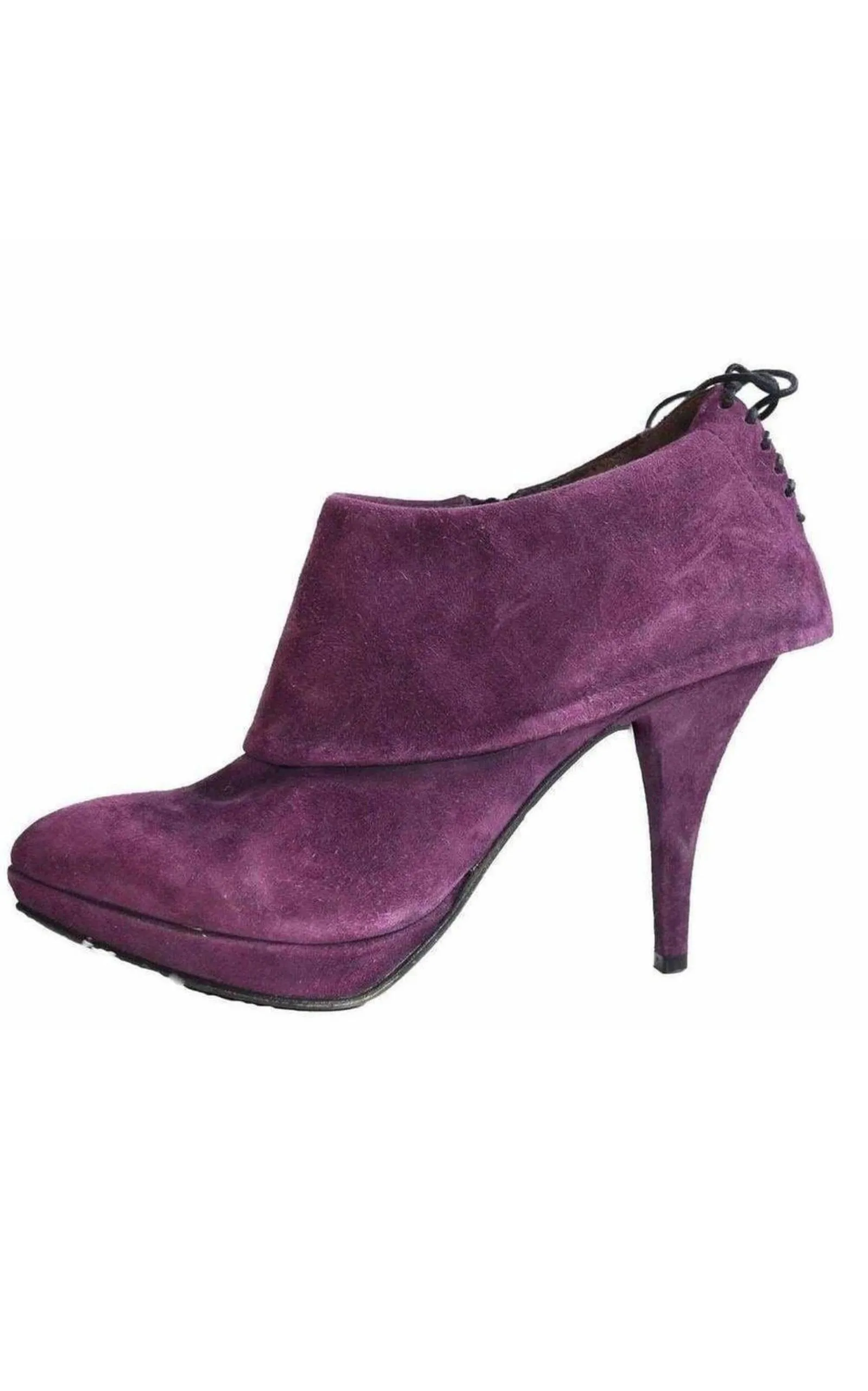 Purple Suede Booties