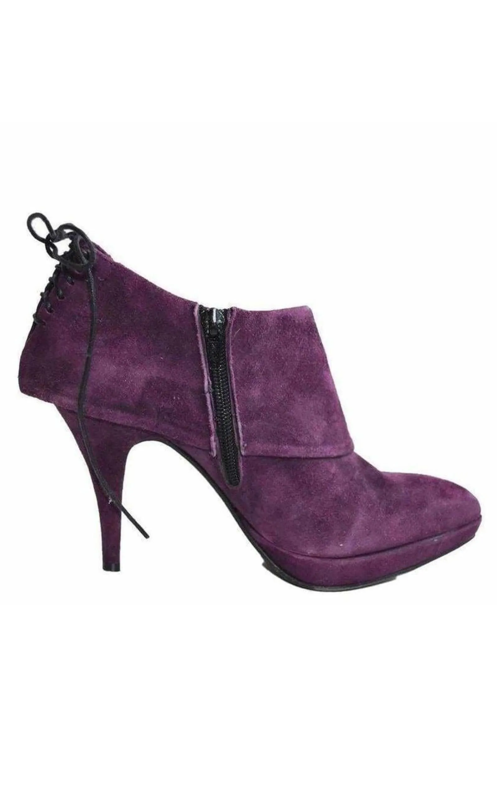 Purple Suede Booties