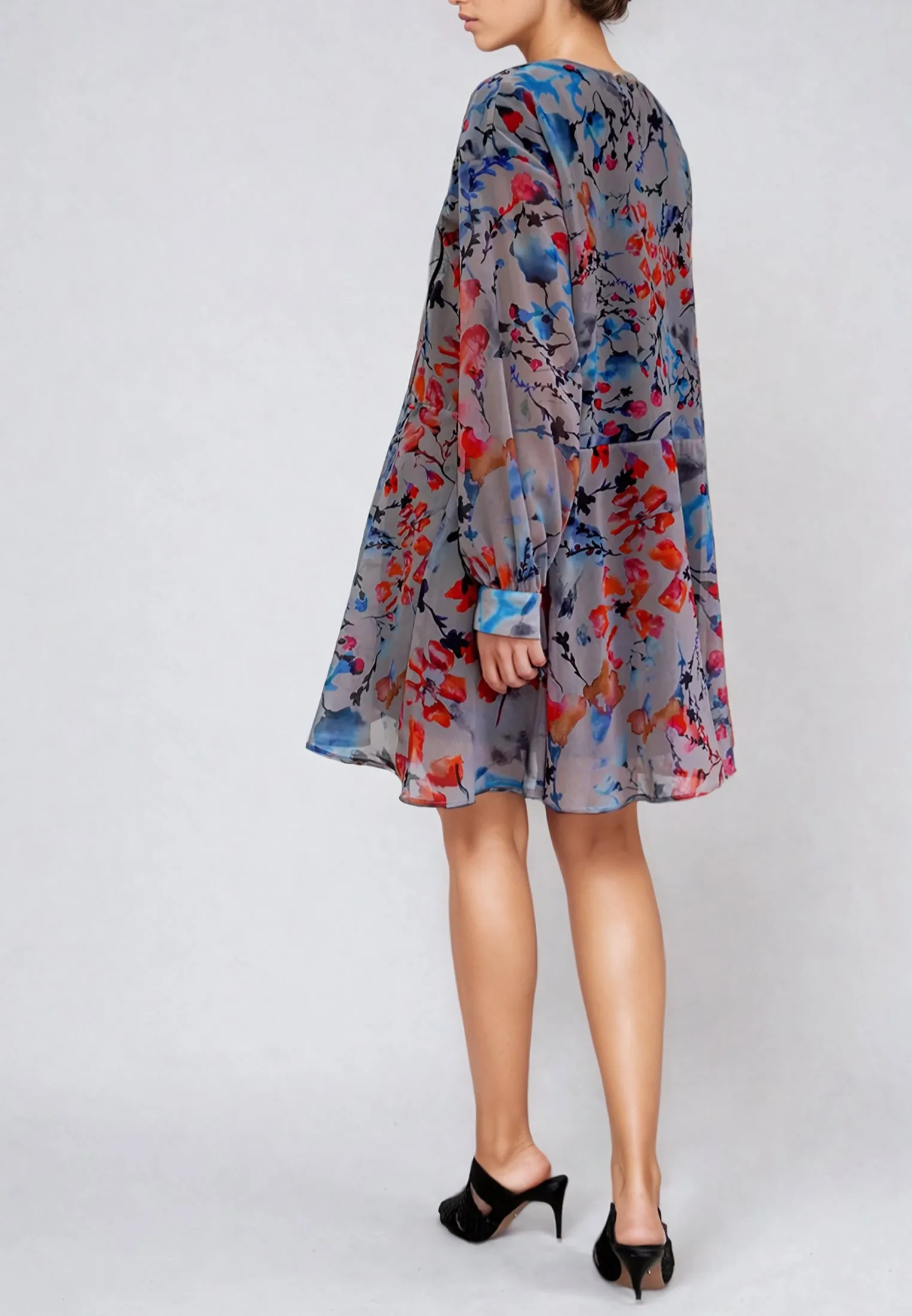 Short Pyrite Dress with Pumice Stone Canvas Detailing