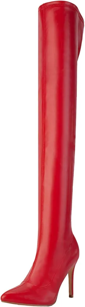 Shoe'N Tale Women Over The Knee High Stretchy Leather Thigh High Snow Boots