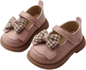 Toddler Girl School Uniform Shoes Baby Girls Mary Jane Shoes Soft Bottom Bow Tie Shoes for Girl Flat Kid Shoes