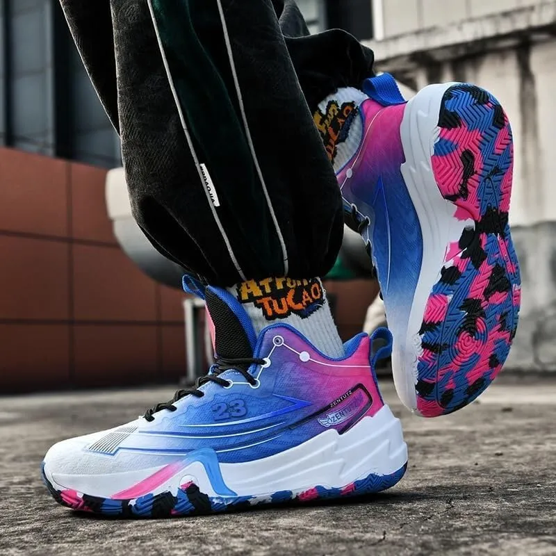 Unisex Basketball Shoes Lightweight Breathable Non Slip Fashionable Running Boots
