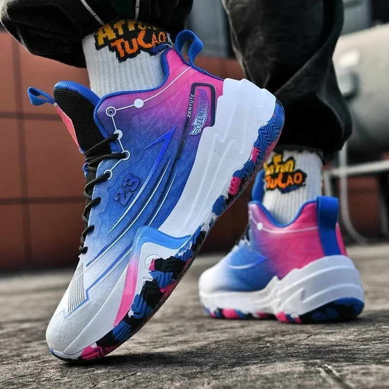 Unisex Basketball Shoes Lightweight Breathable Non Slip Fashionable Running Boots