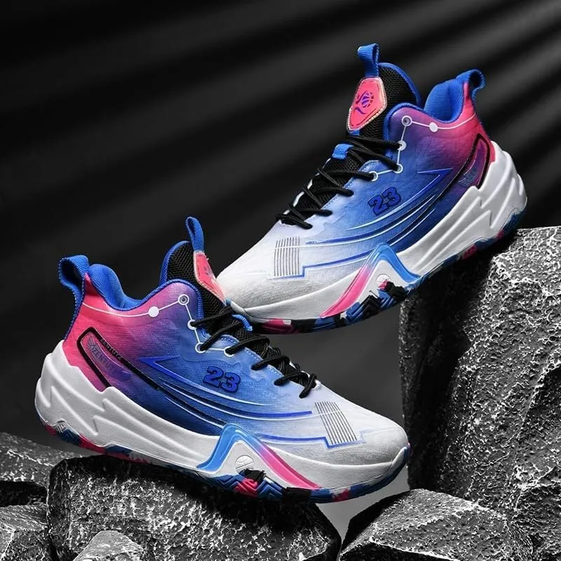 Unisex Basketball Shoes Lightweight Breathable Non Slip Fashionable Running Boots