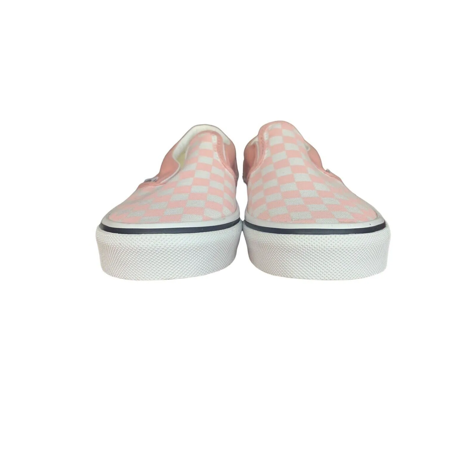 Vans Girl's (Kids) Asher Checkerboard Pink Slip On Skate Shoes-Sz 3