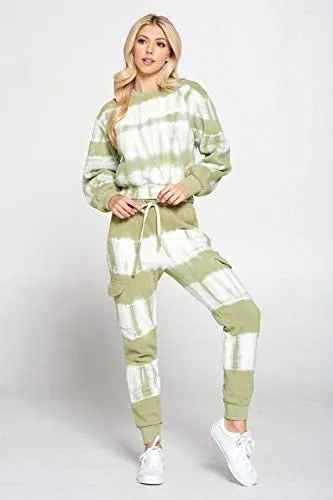 Women's Tie Dye Jogger Sweatpants Active Running Drawstring Sweat Pant