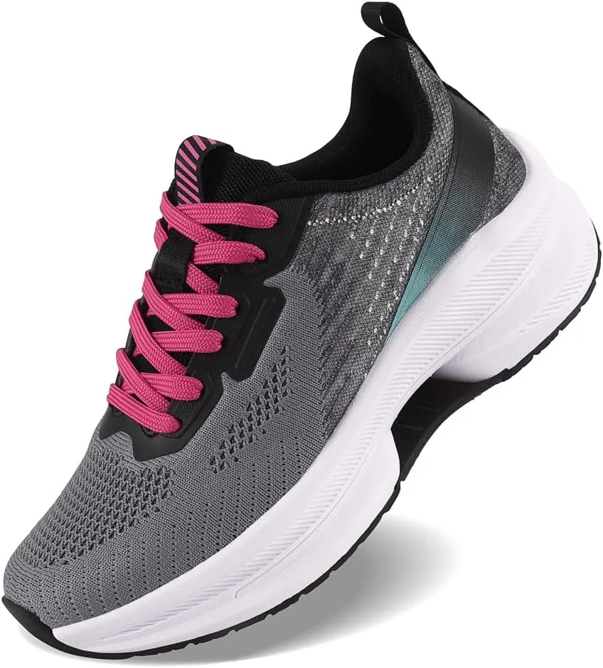 WONESION Women's Non Slip Walking Running Shoes Lightweight Athletic Tennis Sport Fashion Sneakers for Gym Work Nursing